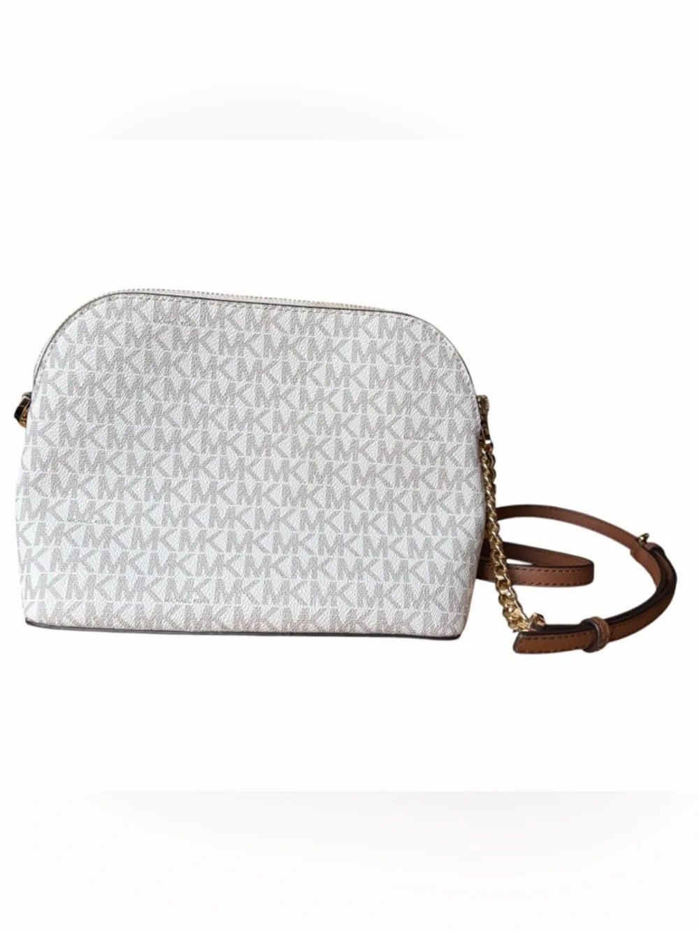 Michael Kors Jet Set Travel Md Dome Crossbody Vanilla 35F1GTVC6B